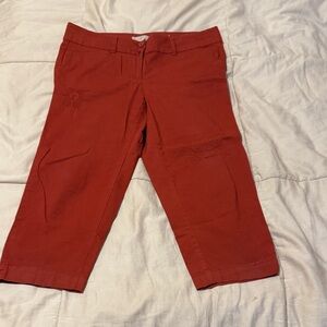 LOFT Orange Cropped Pants